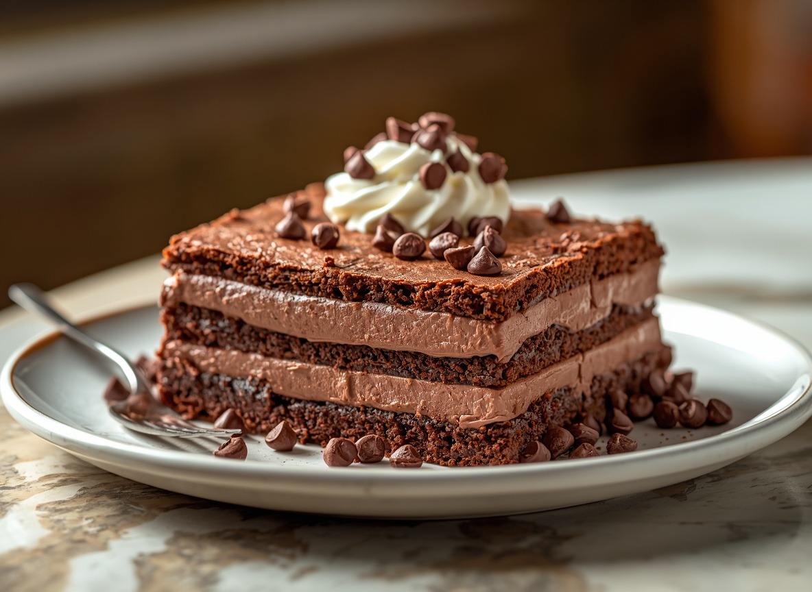 Chocolate Brownie Lasagna