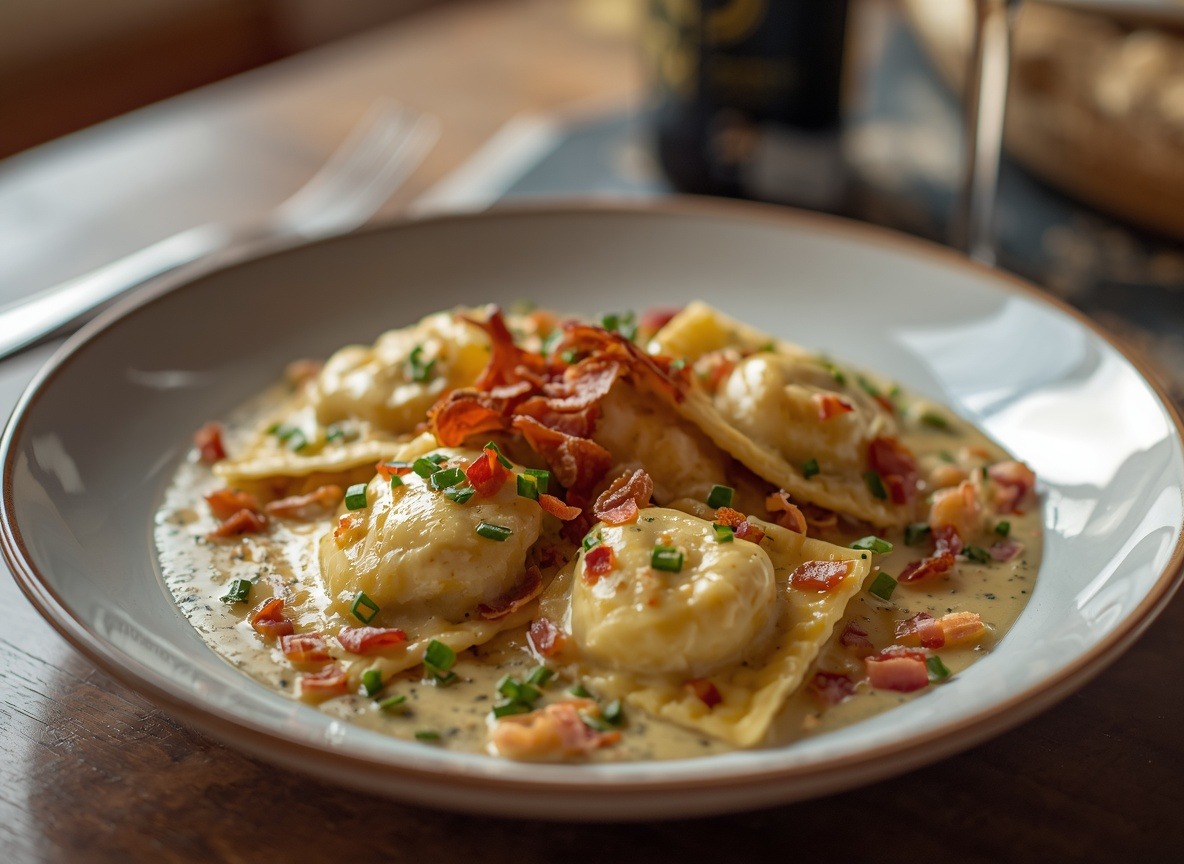 Ravioli Carbonara