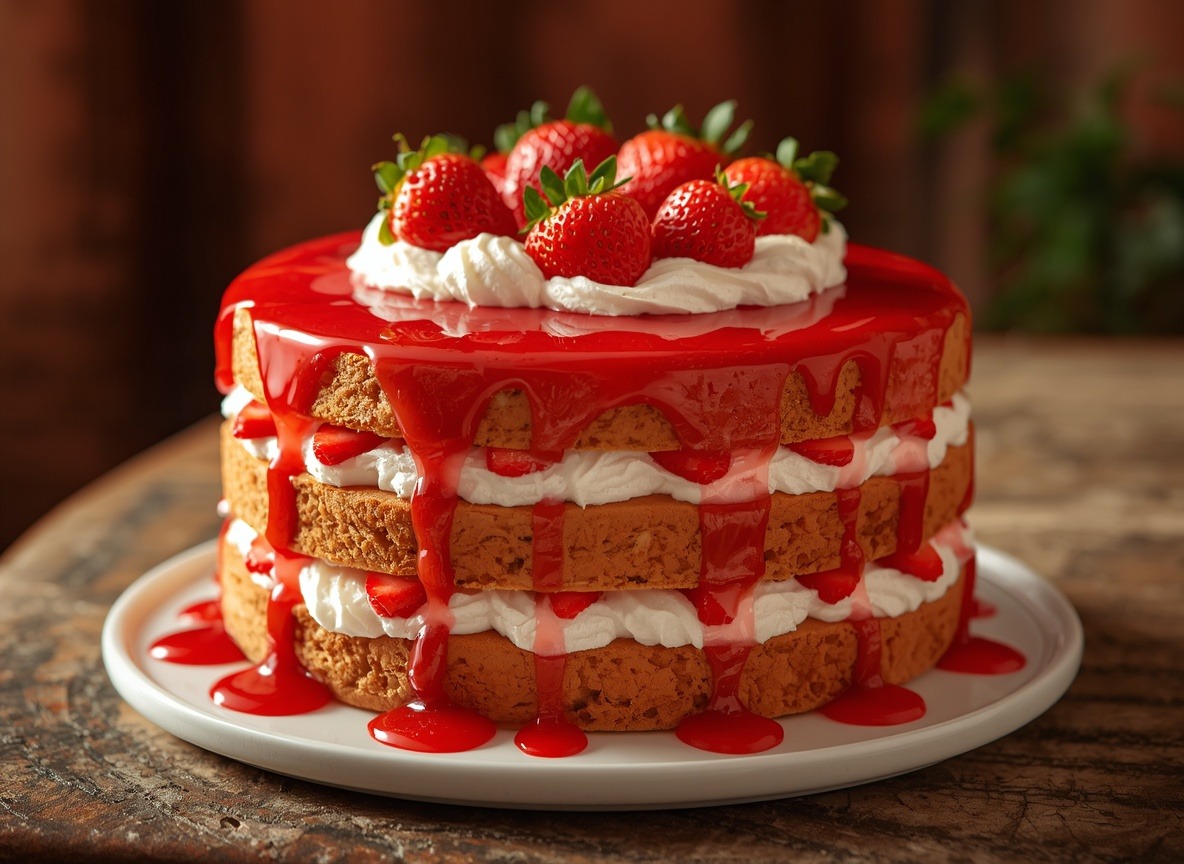 Strawberry Cream Cake